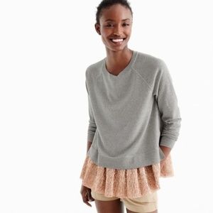 Jcrew Collection crewneck with layered lamé nwt